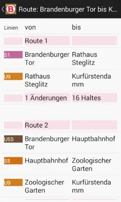 Berlin Subway Route Planner android App screenshot 10