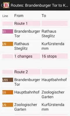 Berlin Subway Route Planner android App screenshot 11