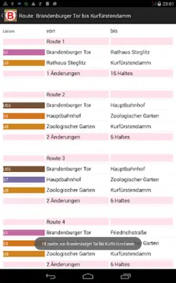 Berlin Subway Route Planner android App screenshot 3