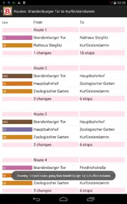 Berlin Subway Route Planner android App screenshot 4